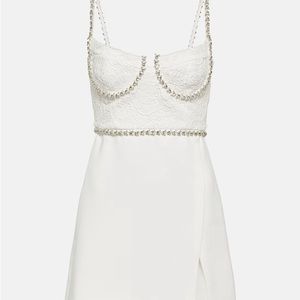 SELF-PORTRAIT
Lace and crêpe minidress